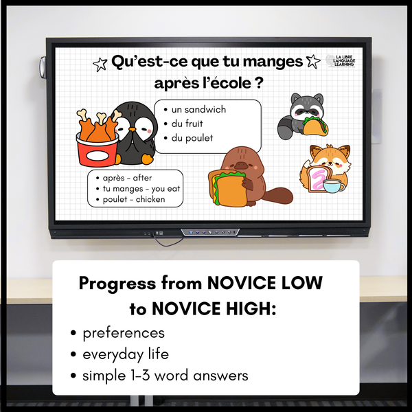 100 Fun French Speaking Questions for Level 1-2 Warm Ups & Bellringers