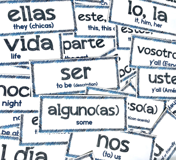 Word Wall Set for Spanish Class - PRINT