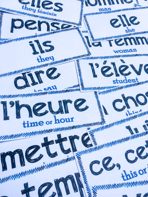 Word Wall Set for French Class - PRINT