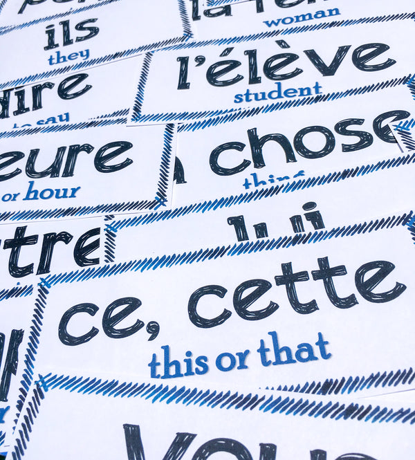 Word Wall Set for French Class - PRINT