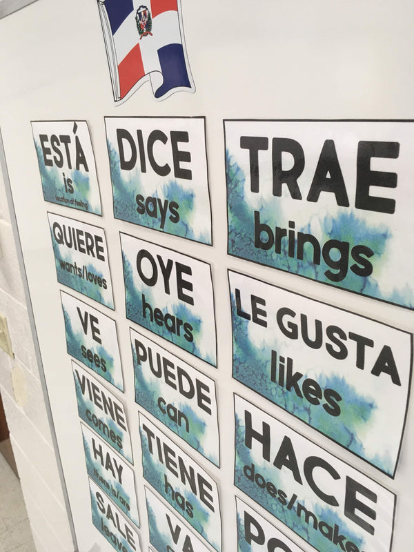 Word Wall Set for Spanish Class - PRINT