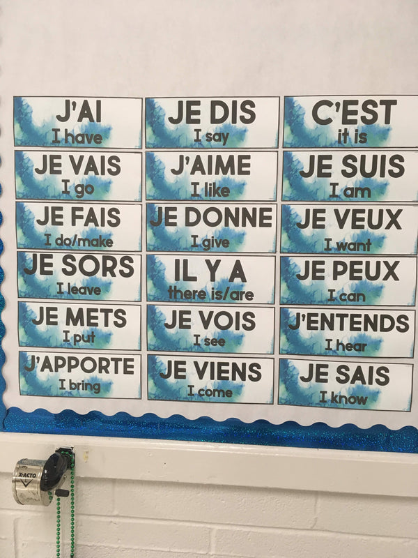 Word Wall Set for French Class - PRINT