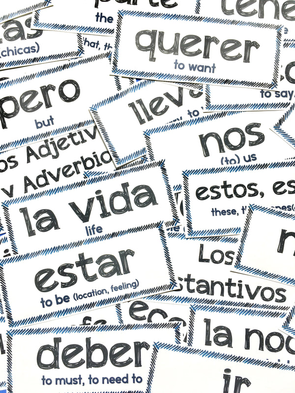 Word Wall Set for Spanish Class - PRINT